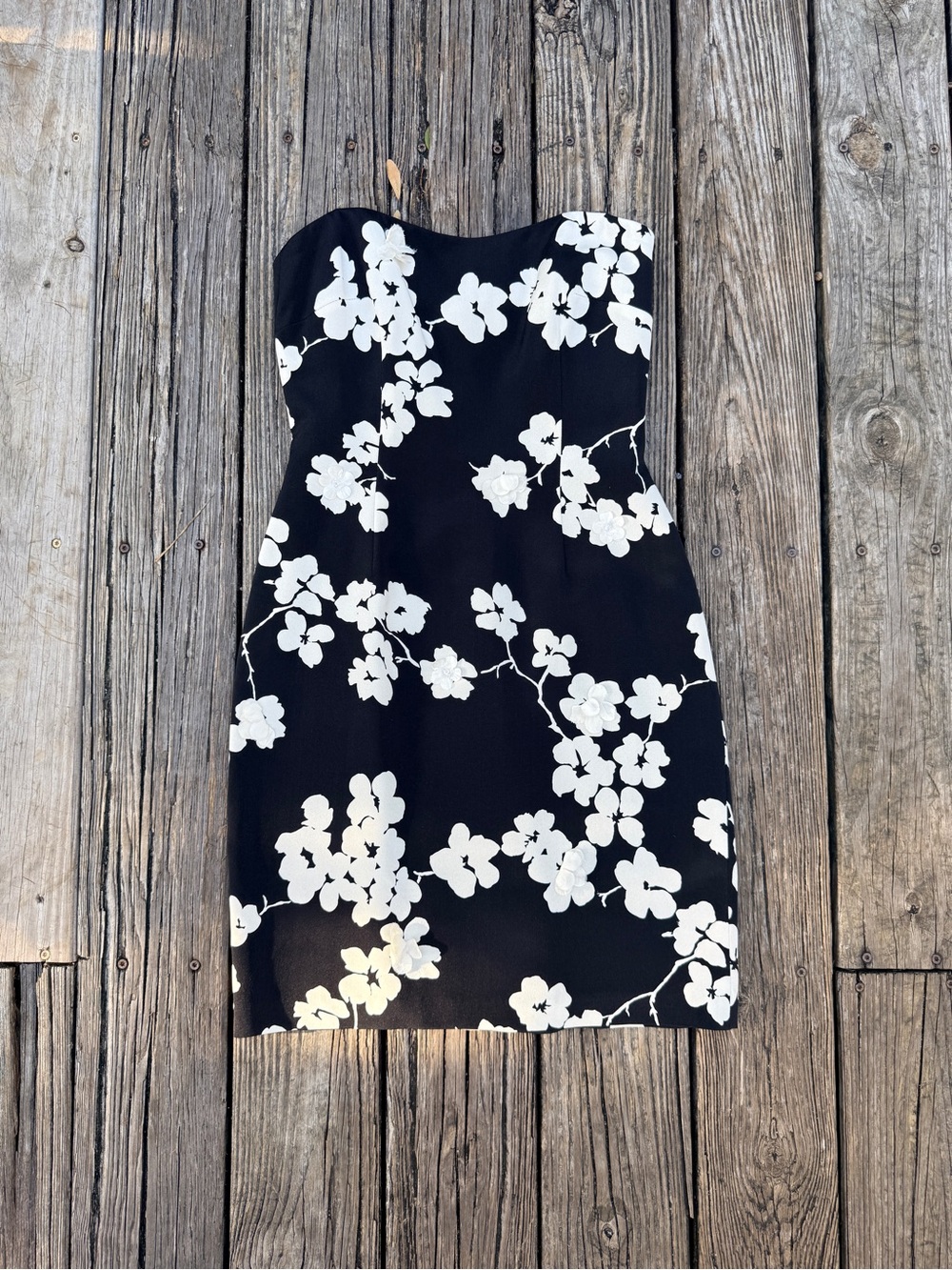 Vintage 90s 2000s David Meister Floral Silk Mini Dress